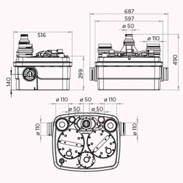 Канализационный насос SFA 3000 Вт Sanicubic 2